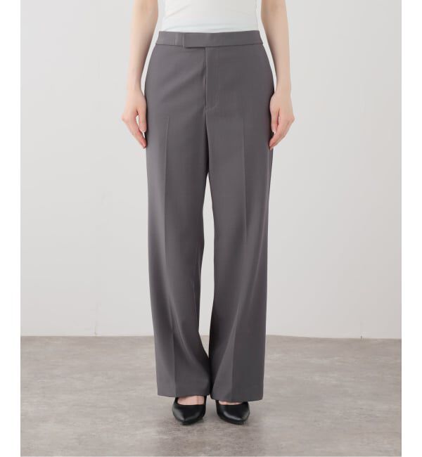 IENA「《一部店舗限定/UVカット/防シワ》DRYストレッチ スリムフレアパンツ」|スラックス|