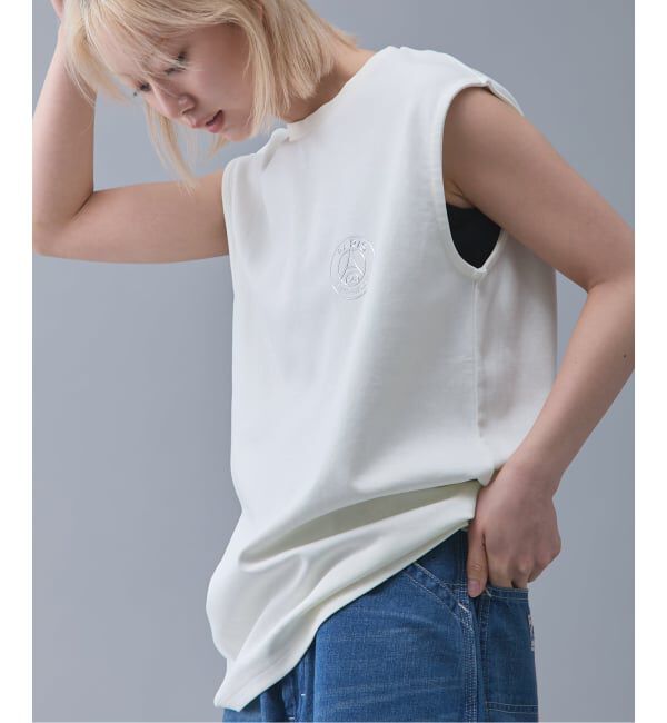 Paris Saint-Germain「【Paris Saint-Germain / パリ・サン＝ジェルマン】 JP METALIC LOGO TANK」|Tシャツ・カットソー|ホワイト