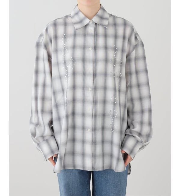 PULP「【Geek Office / ギークオフィス】MILLO WOMEN Shadow Check Oversized Shirt」|シャツ・ブラウス|