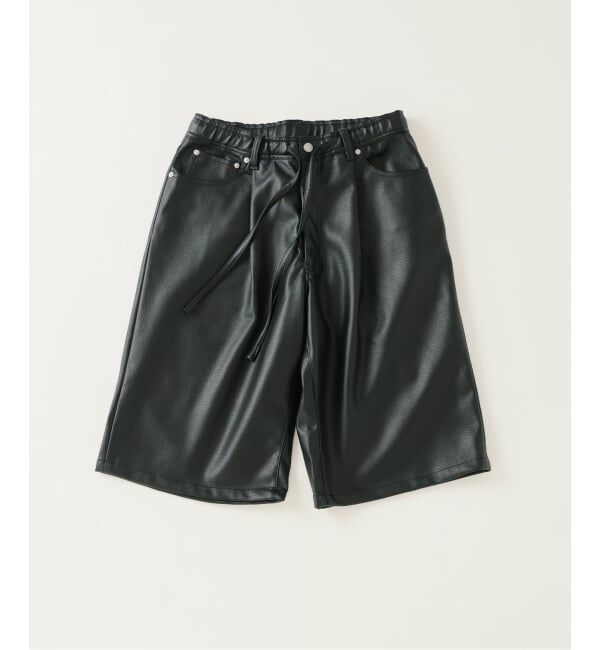 JOURNAL STANDARD relume「フェイクレザー ワイドイージー ショーツ」|その他|ブラック