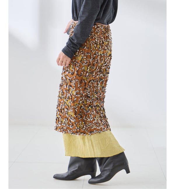 journal standard L'essage「《予約》Uhr/ウーア Shine Skirt スカート」|スカート|ブラウン