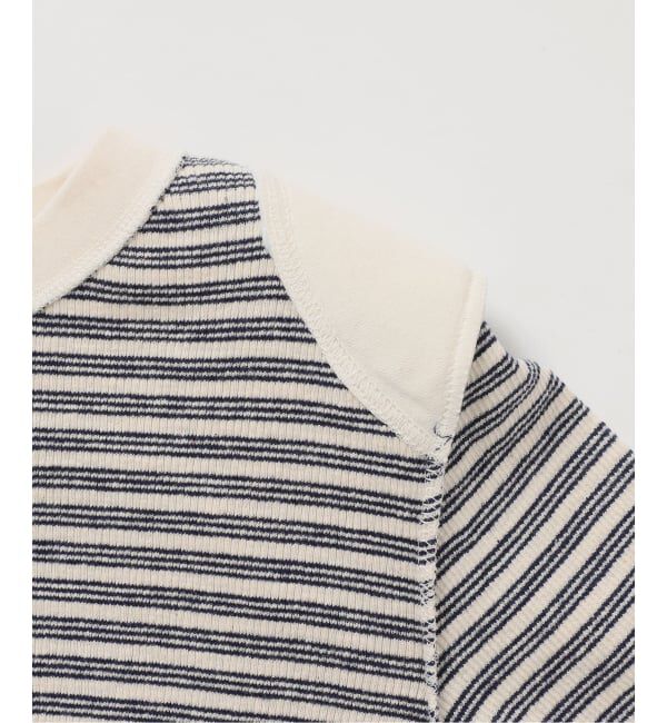 journal standard L'essage「《予約》Uhr/ウーア Rib Power Shoulder Tops トップス」|Tシャツ・カットソー|