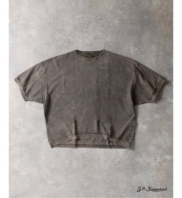 J.S.Homestead「J.S.Homestead / オーバーラージ ポンチョ ショートスリーブ Tシャツ」|Tシャツ・カットソー|ブラック