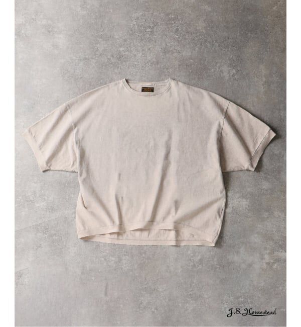 J.S.Homestead「J.S.Homestead / オーバーラージ ポンチョ ショートスリーブ Tシャツ」|Tシャツ・カットソー|グレー