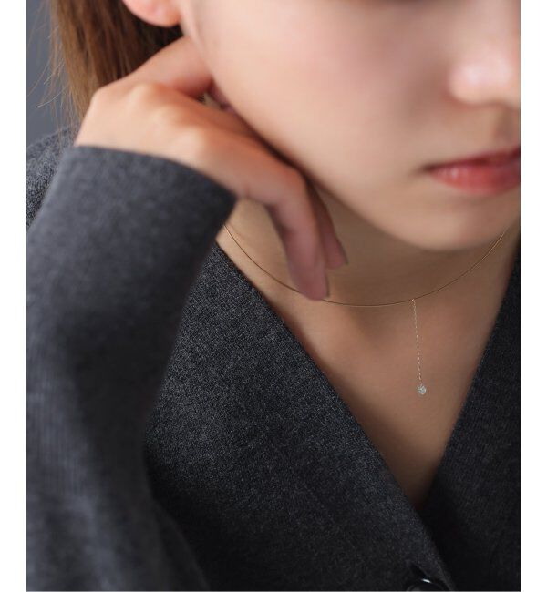 Lilas by Spick&Span「ホールダイヤ1ピースチェーンチョーカー0.16ct K10」|ネックレス|