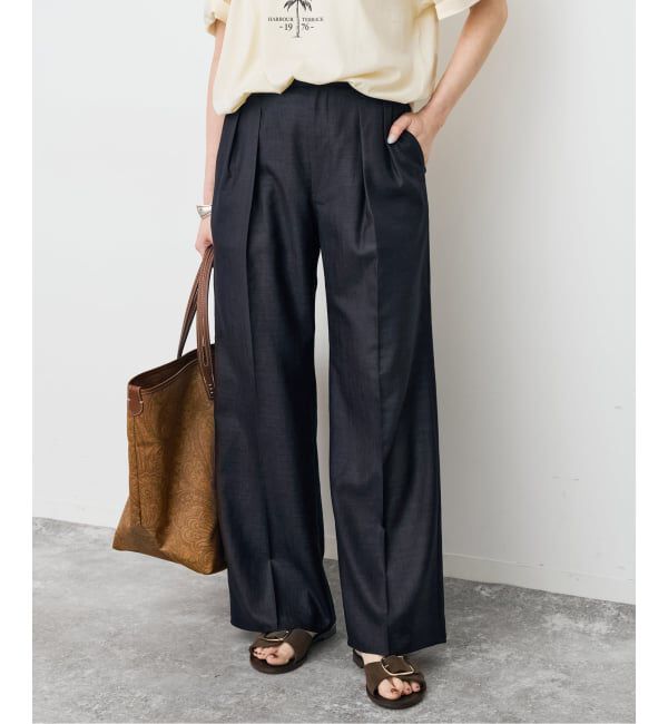 Spick and Span「《セットアップ可》ライトドライクロスパンツ」|スラックス|