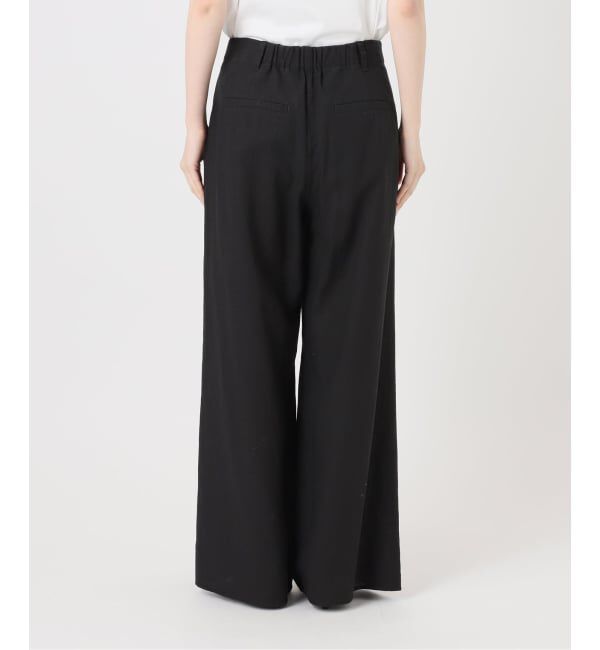 Spick and Span「ハイブリッドラミー1タックワイドパンツ」|スラックス|