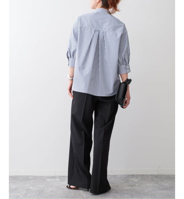 Spick and Span「《追加予約》パールボタンギャザースリーブシャツ」|シャツ・ブラウス|