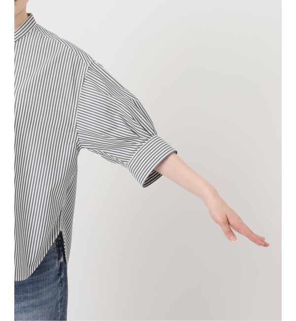 Spick and Span「《追加予約》パールボタンギャザースリーブシャツ」|シャツ・ブラウス|