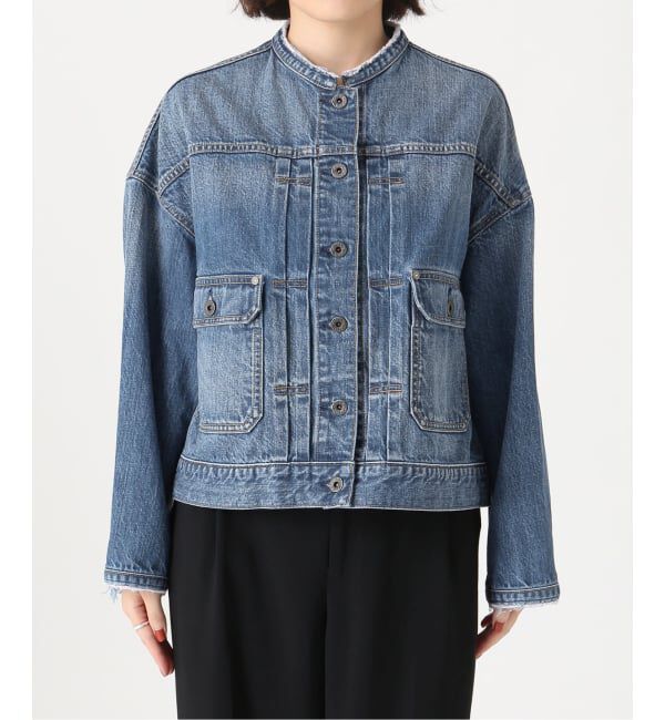 Spick and Span「《WEB限定 / 予約》5 1/2 2ND-LINE CROP ジャケット」|デニムジャケット|