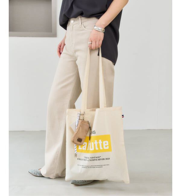  「《予約》La Hutte/ラユット yellow box logo tote」|トートバッグ|