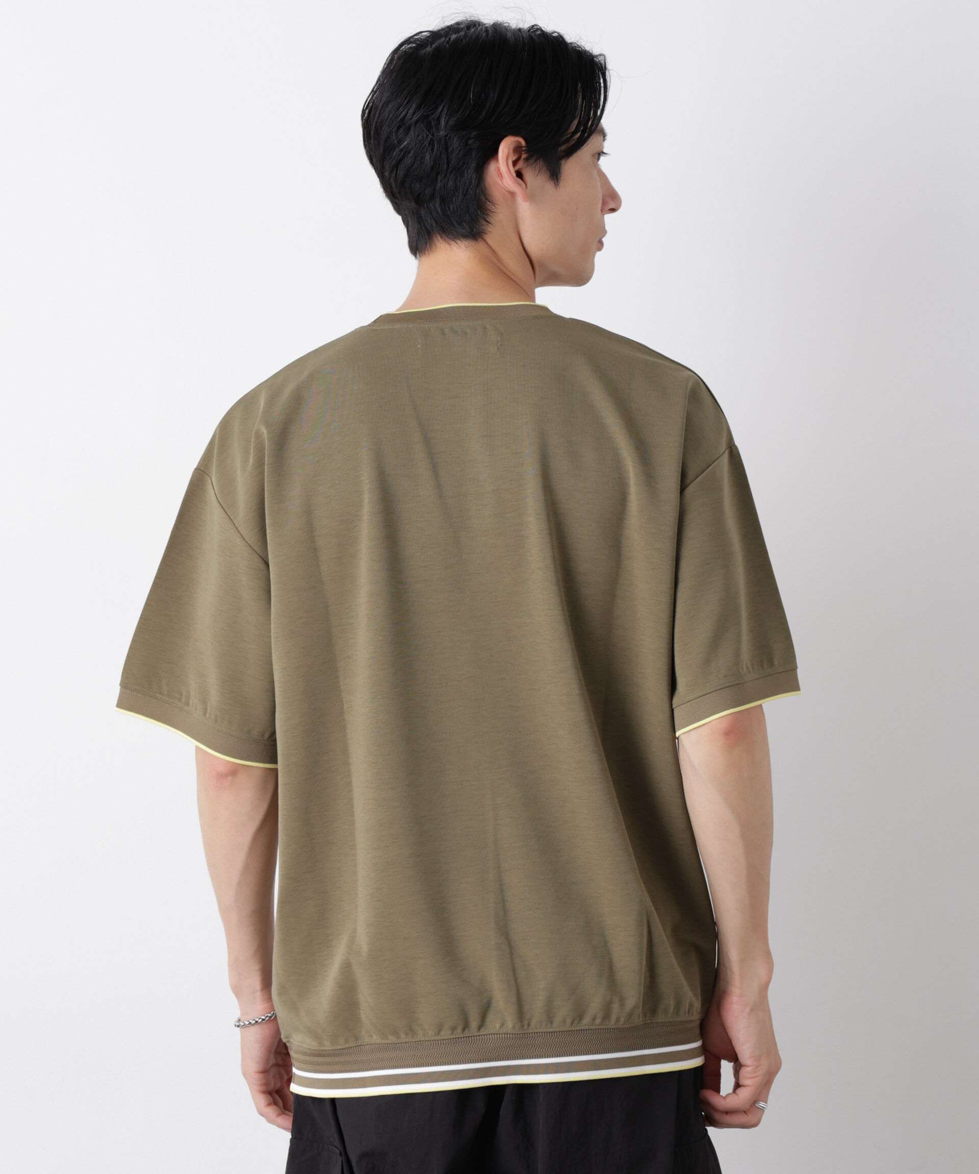 nano･universe「リブスムースTシャツ 半袖」|Tシャツ・カットソー|