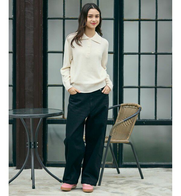 LACOSTE「3Dニッティングハーフボタンハイネック ウールニットポロセーター」|ニット・セーター|
