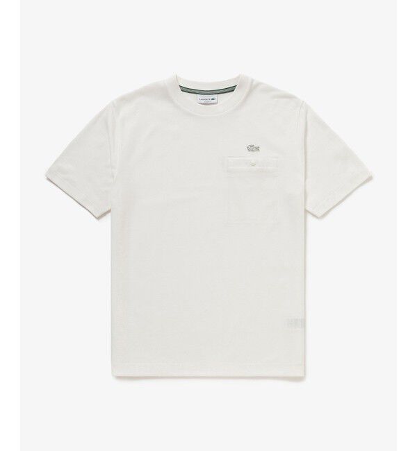 LACOSTE「グログランポケットワントーンTシャツ」|Tシャツ・カットソー|オフホワイト