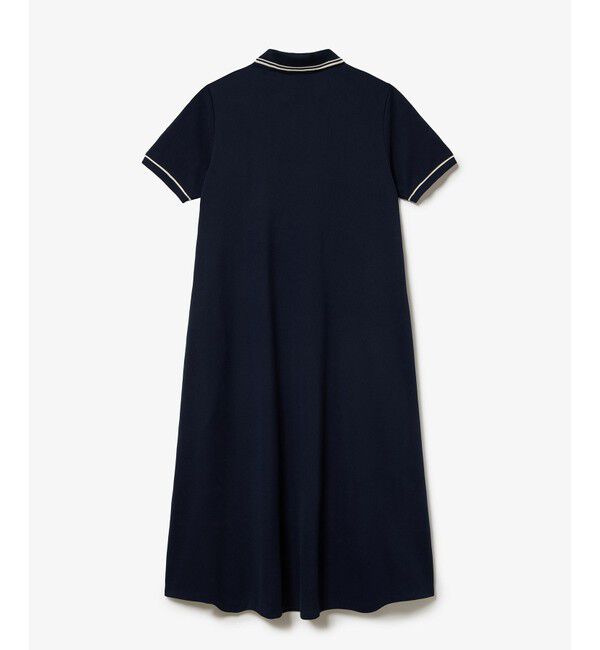 LACOSTE「ラインリブスキッパーネック鹿の子ポロドレス」|ワンピース|