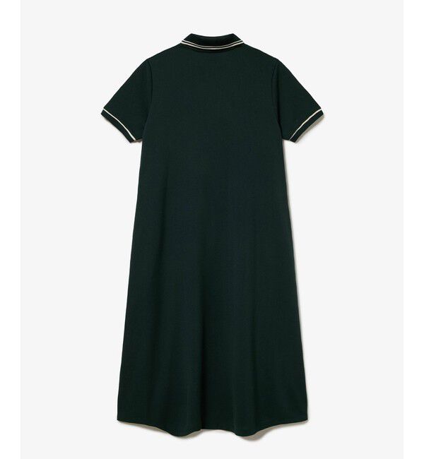 LACOSTE「ラインリブスキッパーネック鹿の子ポロドレス」|ワンピース|