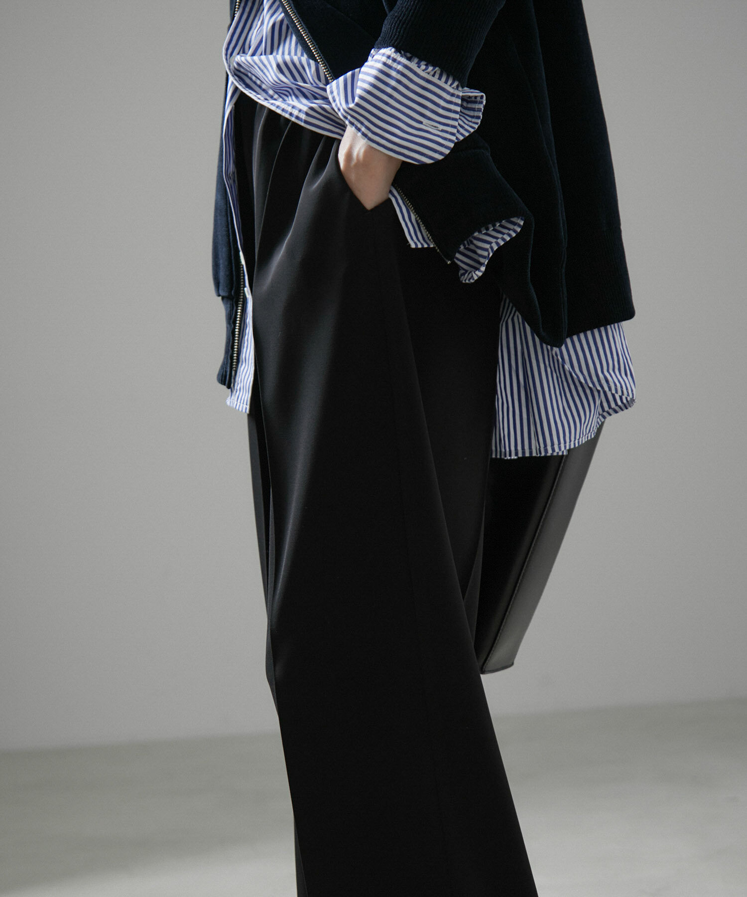 SALON adam et rope'「[追加]イージーリラックスストレートパンツ2/スラックス【接触冷感・UVケア・洗える】」|その他|