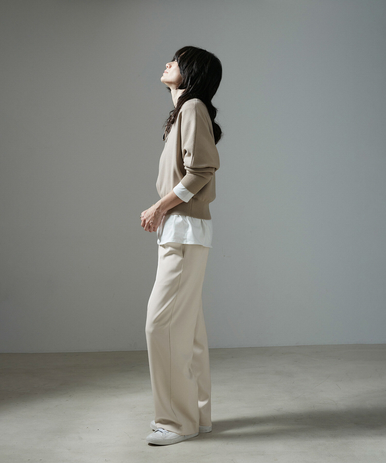 SALON adam et rope'「[追加]イージーリラックスストレートパンツ2/スラックス【接触冷感・UVケア・洗える】」|その他|