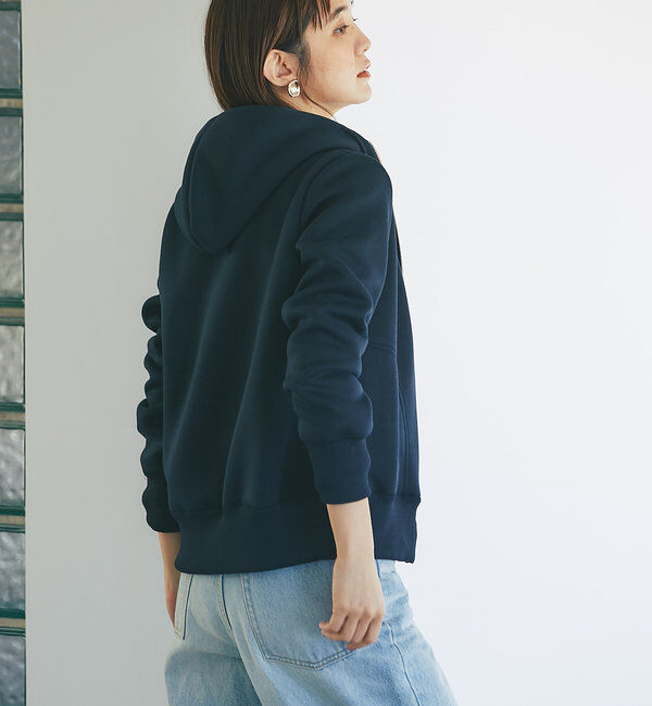  「【WEB限定/キレイめ上品】スポンジダンボールZIPパーカーカットソー」|パーカー|