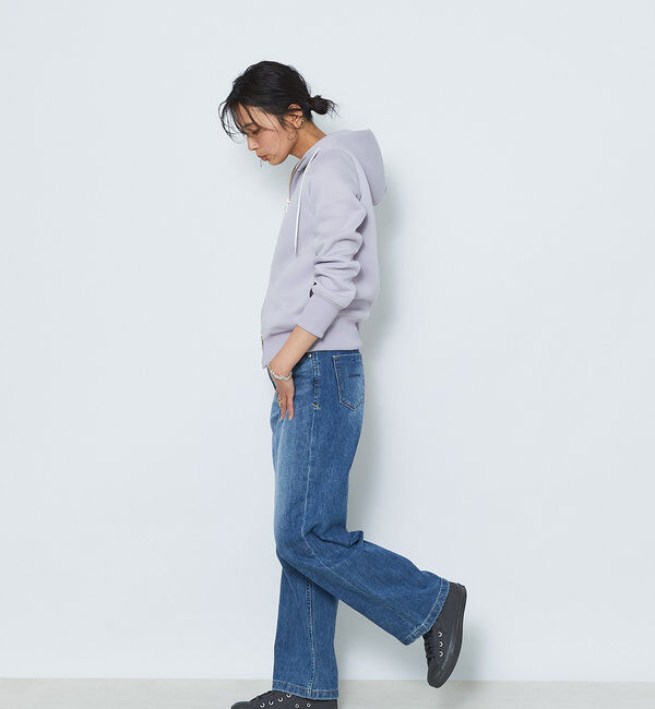  「【WEB限定/キレイめ上品】スポンジダンボールZIPパーカーカットソー」|パーカー|