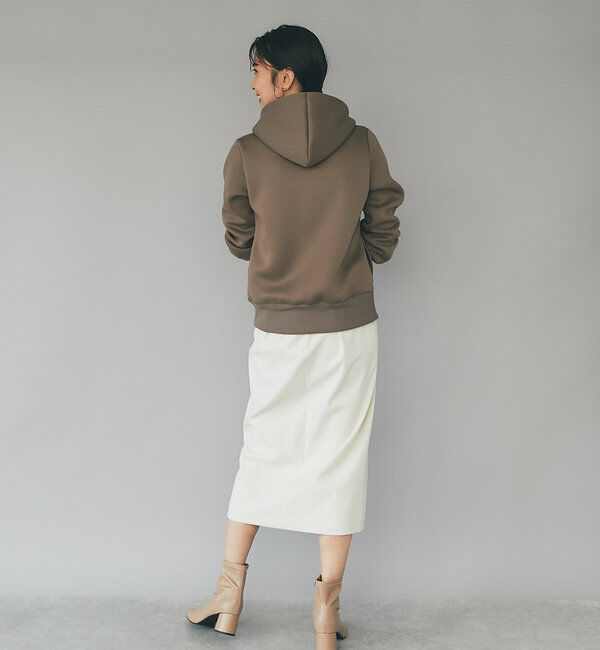  「【WEB限定/キレイめ上品】スポンジダンボールZIPパーカーカットソー」|パーカー|