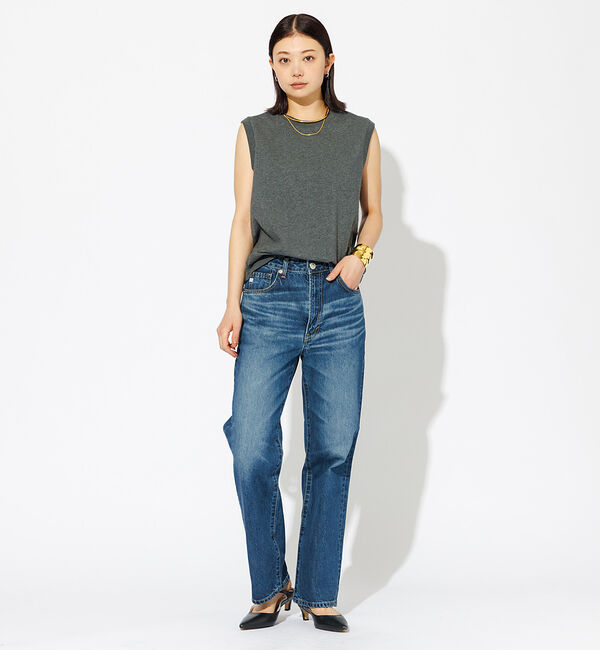 Rouge vif「【JEMORGAN/ジェーイーモーガン】クルーネックノースリーブカットソー/天竺」|Tシャツ・カットソー|