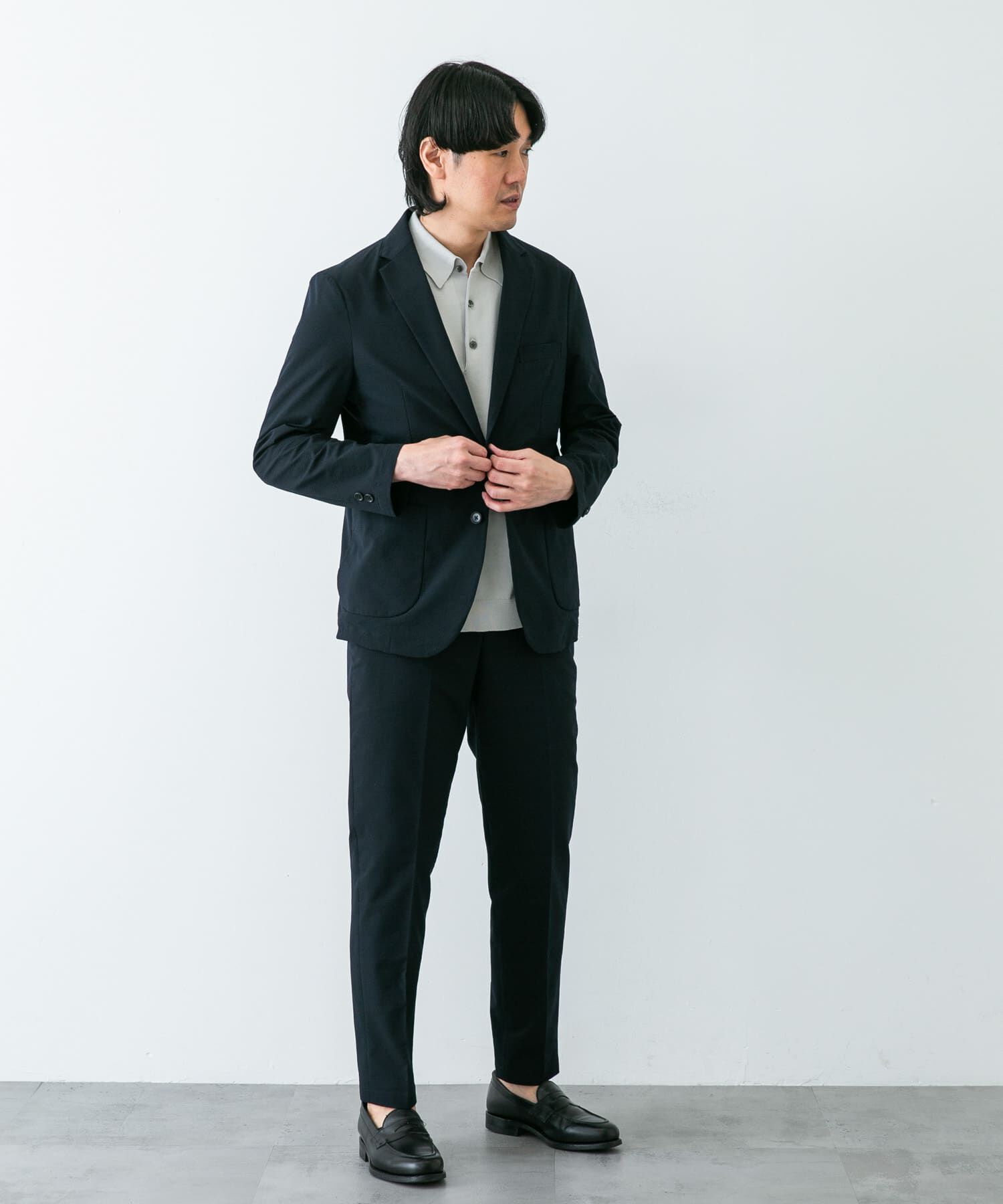 URBAN RESEARCH DOORS「『イージーケア』LIFE STYLE TAILOR　シアサッカーコンフォータブルパンツ」|スラックス|