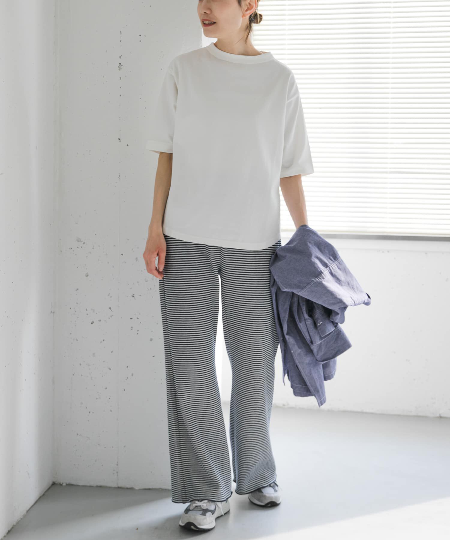 URBAN RESEARCH DOORS「FORK&SPOON　ボトルネックショートスリーブTシャツ」|Tシャツ・カットソー|