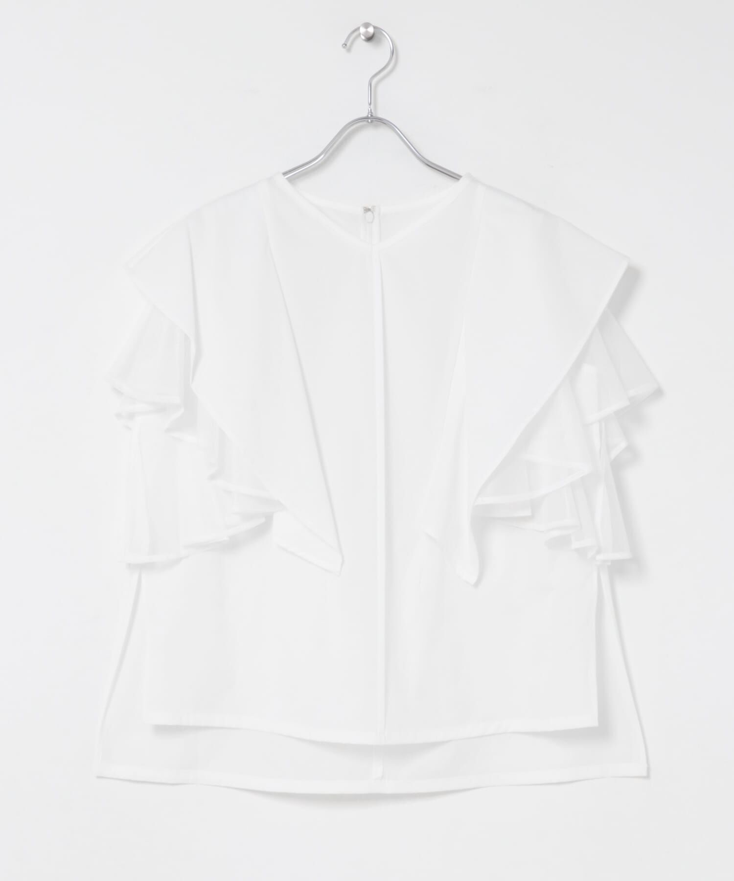 URBAN RESEARCH ROSSO「ELENDEEK　MESH LAYERED SLEEVE BLOUSE」|シャツ・ブラウス|