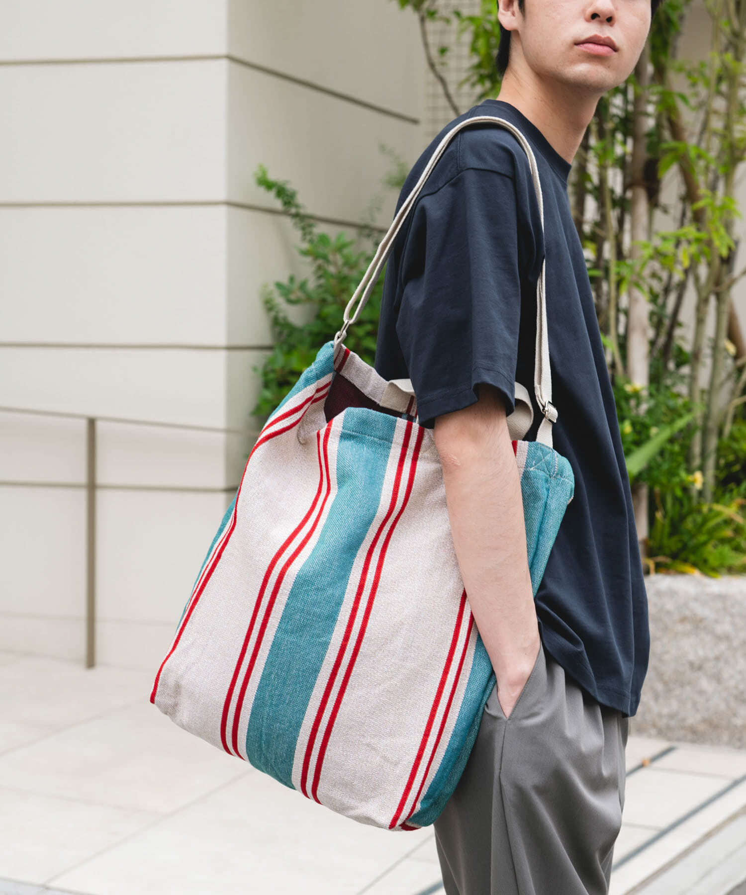 URBAN RESEARCH DOORS「2WAYストライプトートバッグ」|トートバッグ|