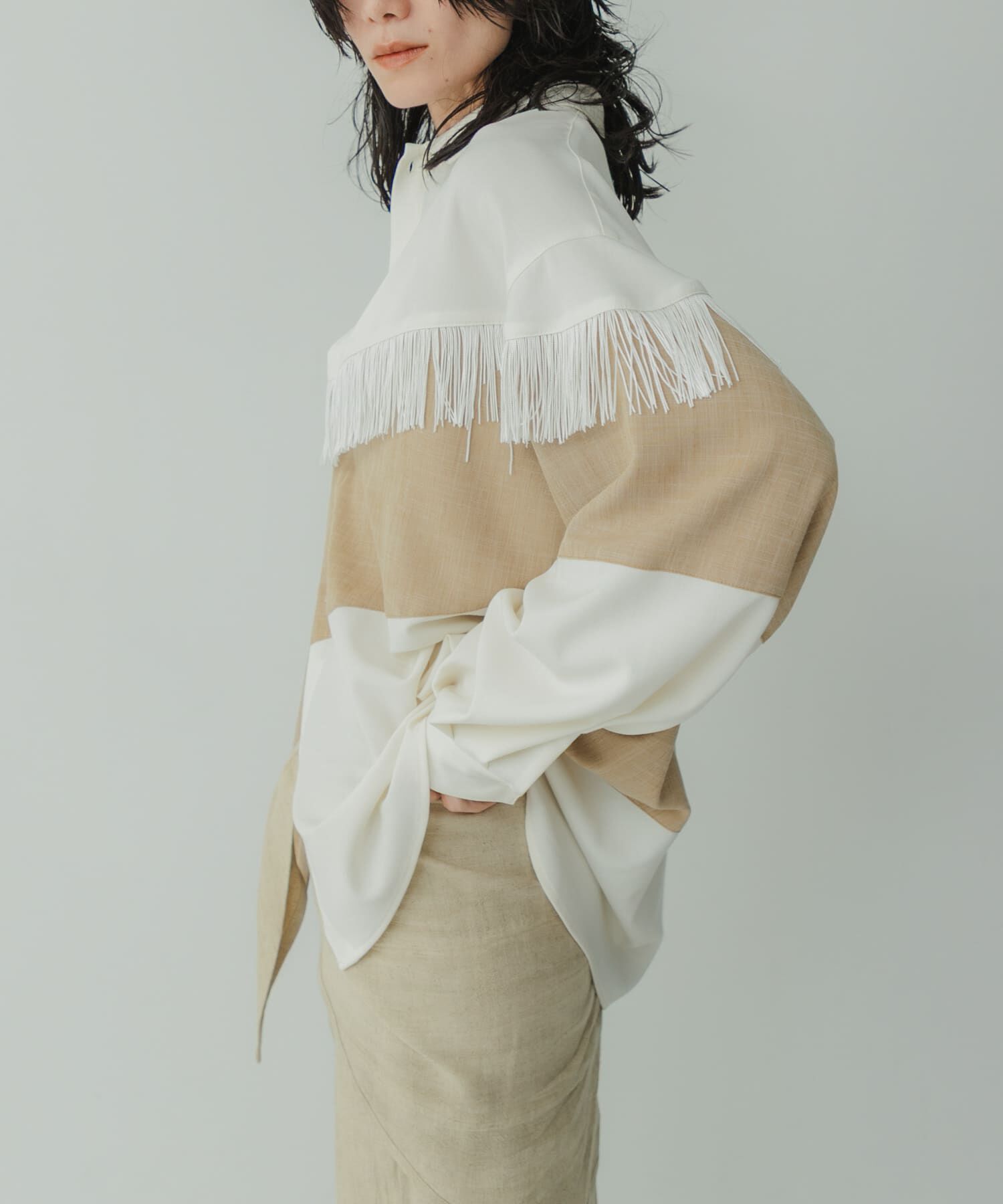  「Siltrata　Fringe pattern shirts」|シャツ・ブラウス|