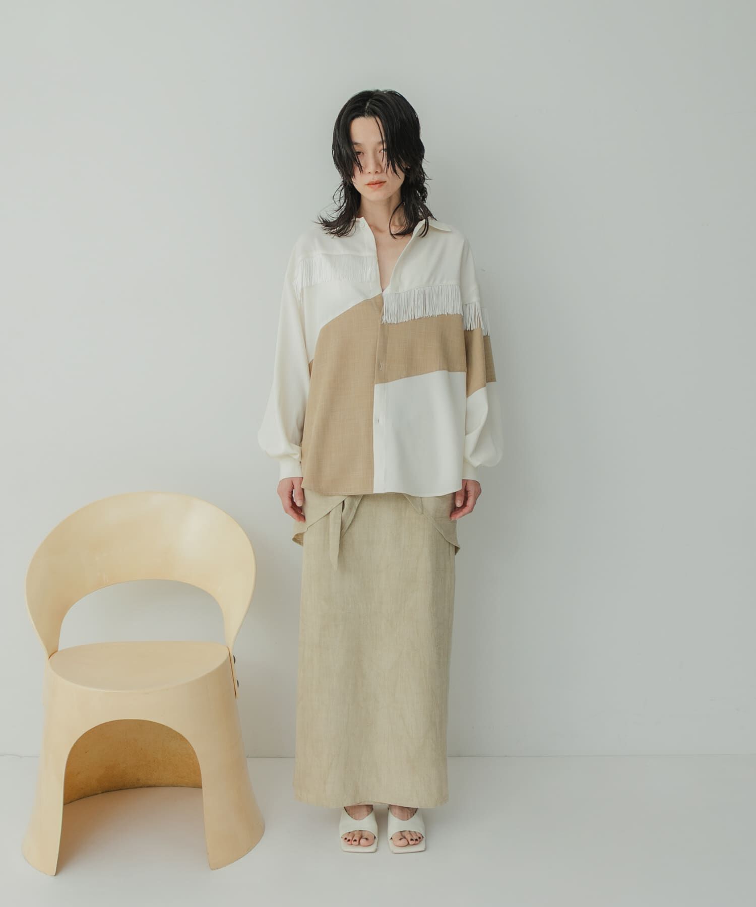 「Siltrata　Fringe pattern shirts」|シャツ・ブラウス|