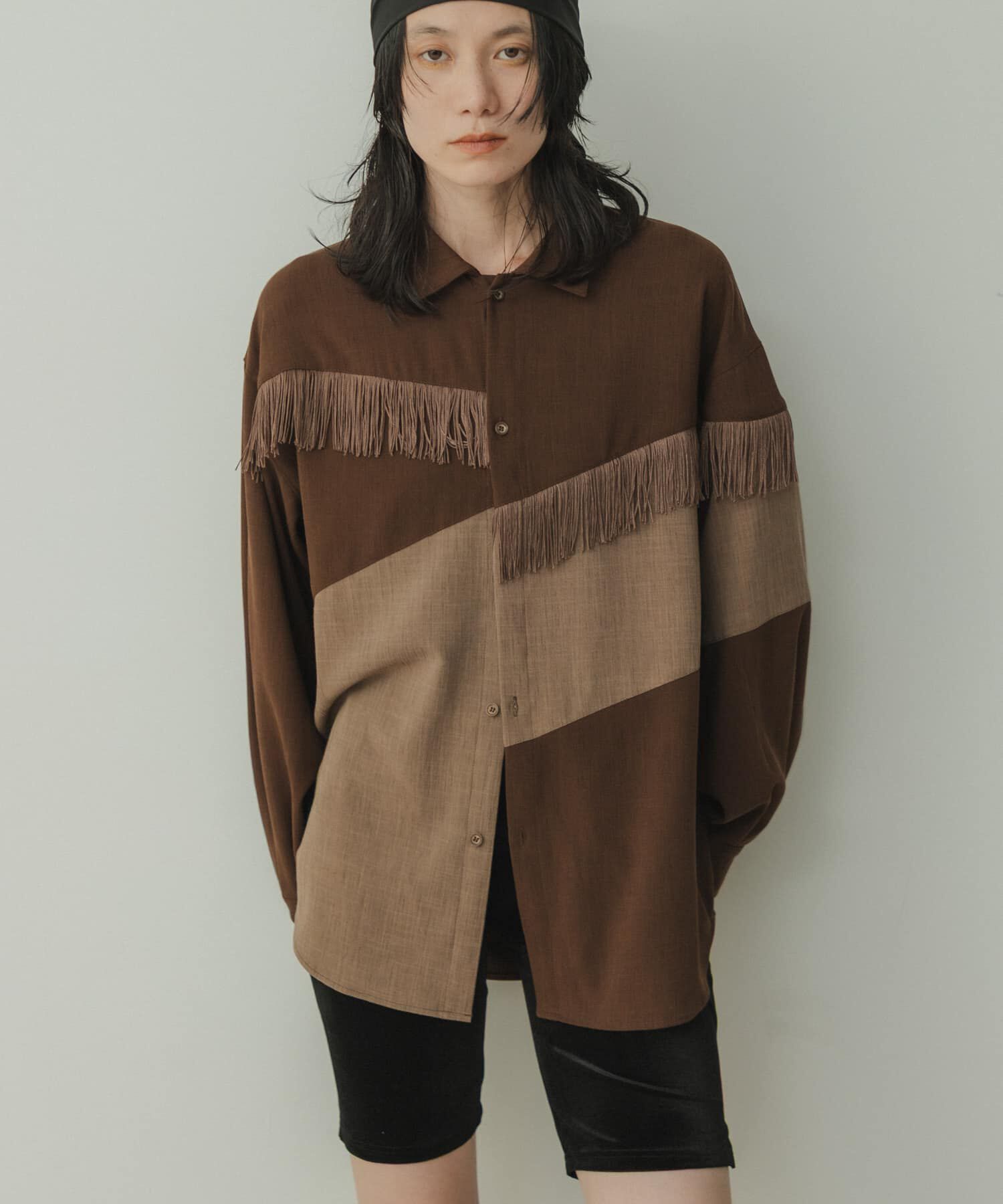  「Siltrata　Fringe pattern shirts」|シャツ・ブラウス|