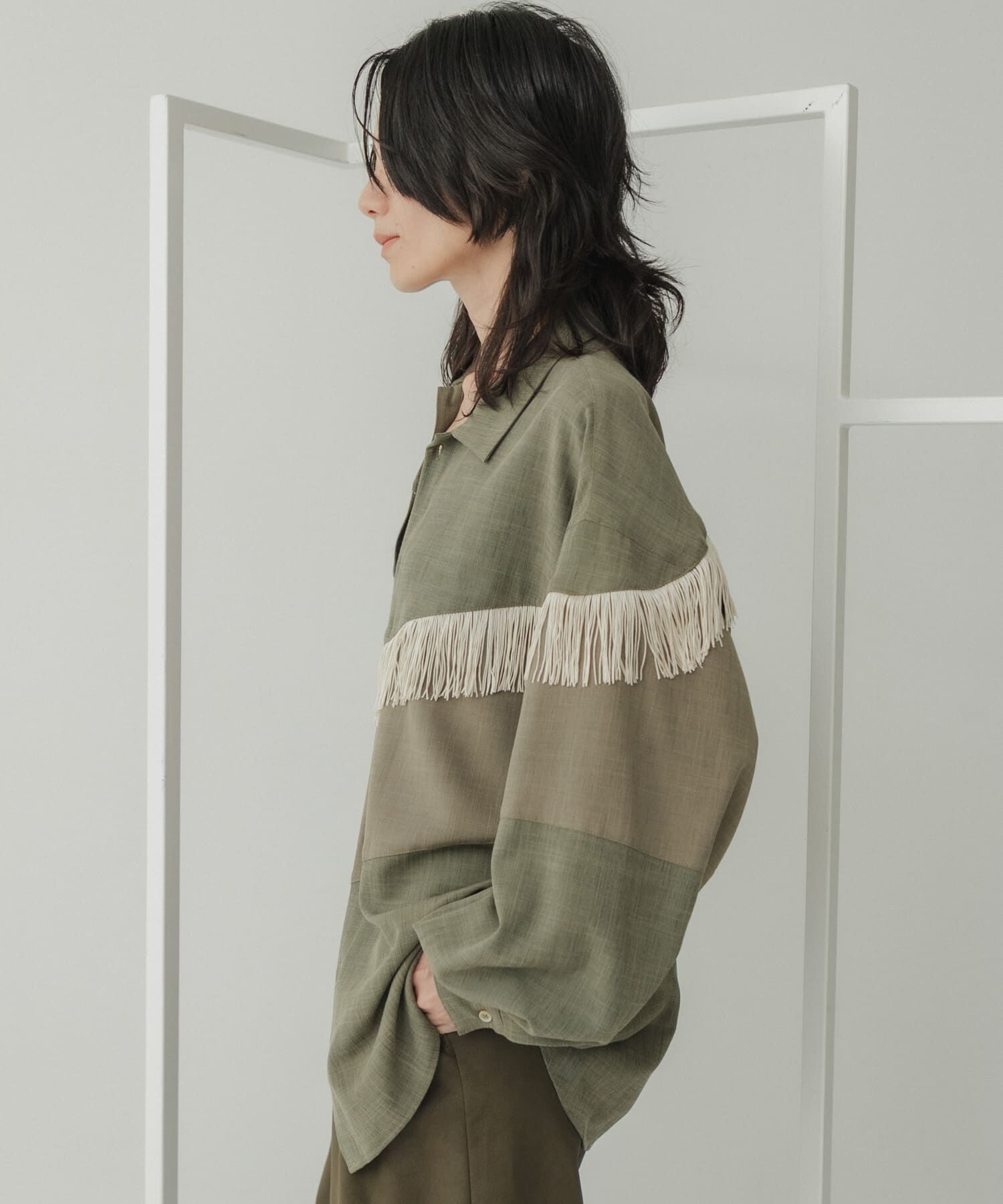  「Siltrata　Fringe pattern shirts」|シャツ・ブラウス|