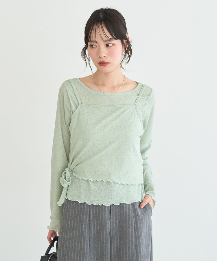 earth music&ecology「【SET】ツイストキャミレイヤードカットソー」|Tシャツ・カットソー|