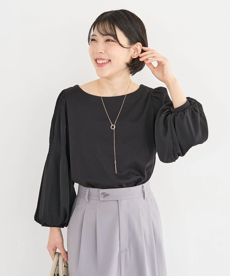Green Parks「SET2点 ネックレス+マジョリカプルオーバー」|シャツ・ブラウス|Black