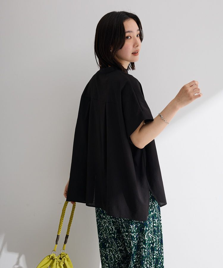 Green Parks「半袖シアースキッパーブラウス」|シャツ・ブラウス|
