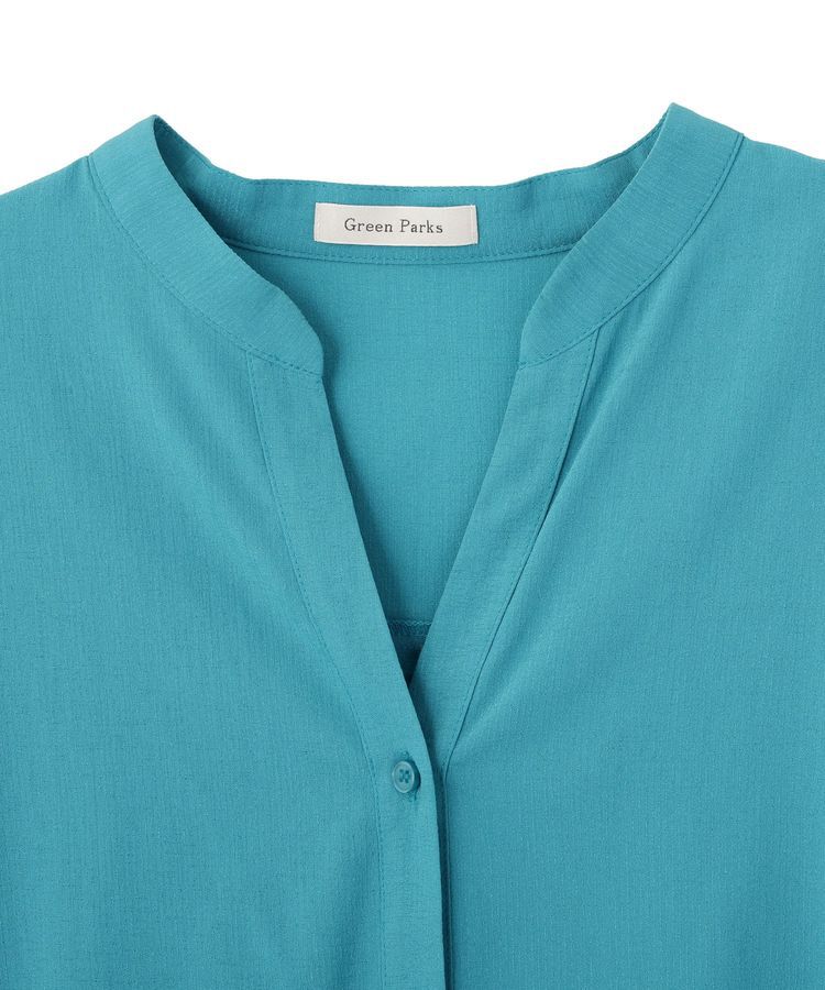 Green Parks「半袖シアースキッパーブラウス」|シャツ・ブラウス|