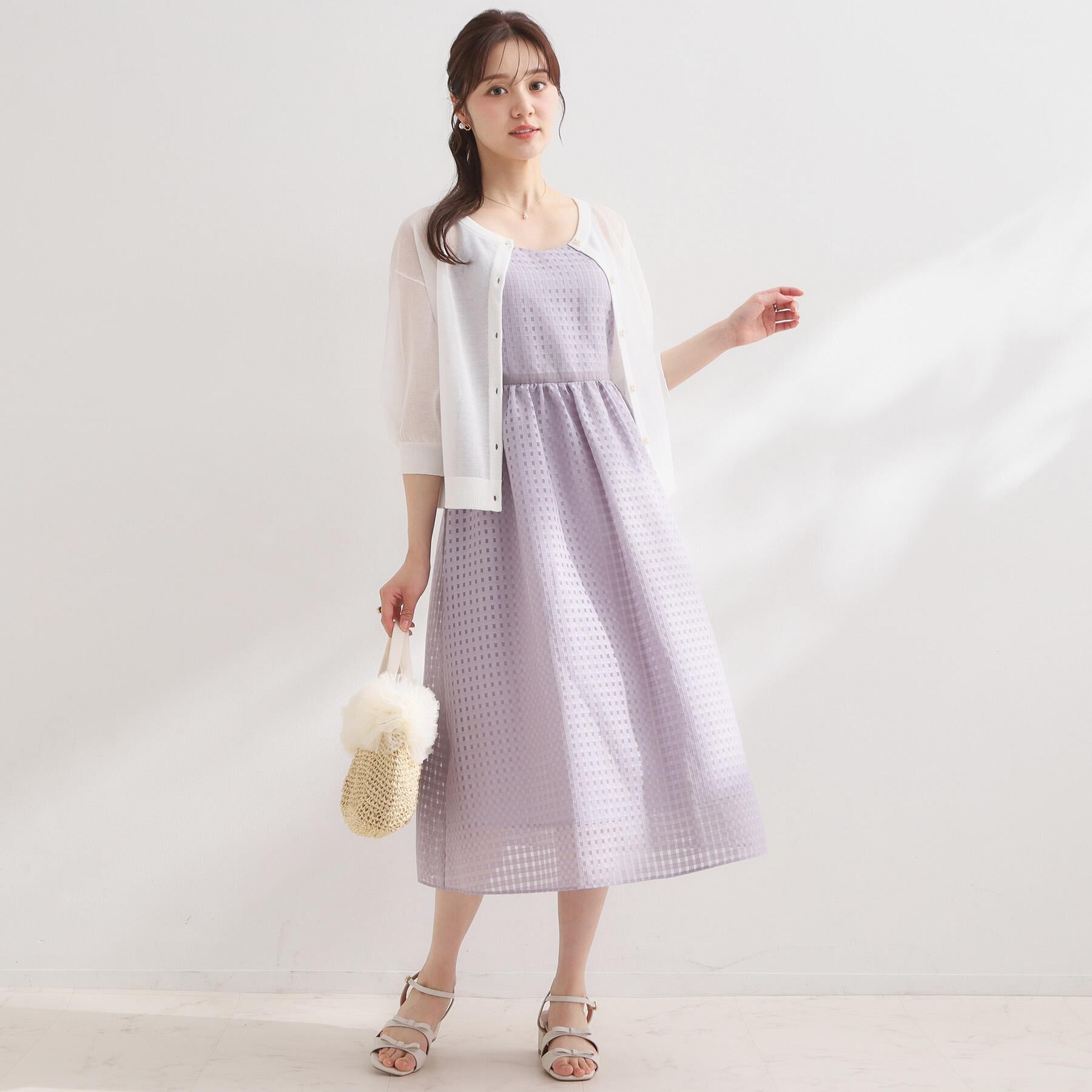 Couture broach「【前後2WAY・洗える】愛され5分袖カーディガン」|カーディガン|