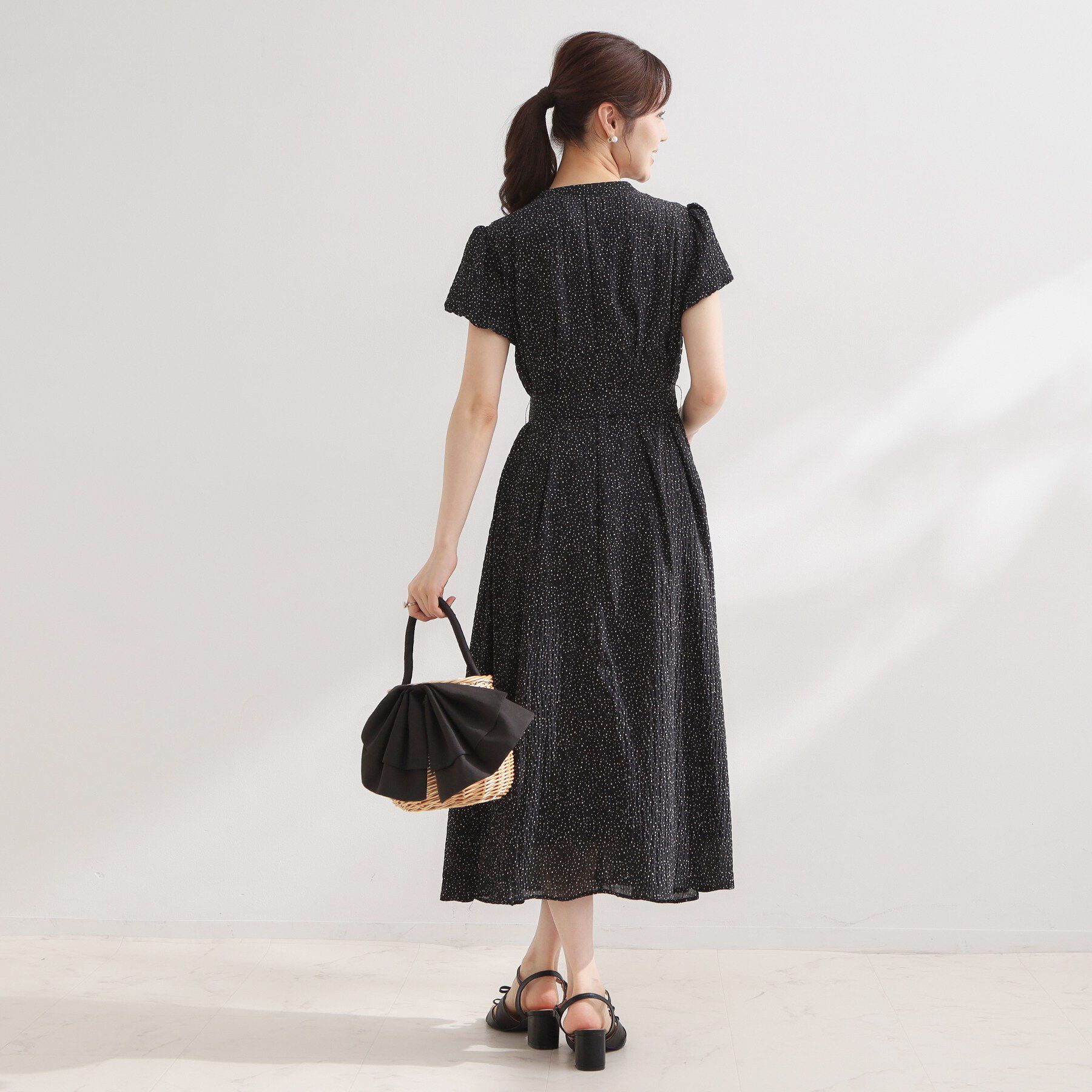 Couture broach「フロントフリルドットワンピース」|ワンピース|