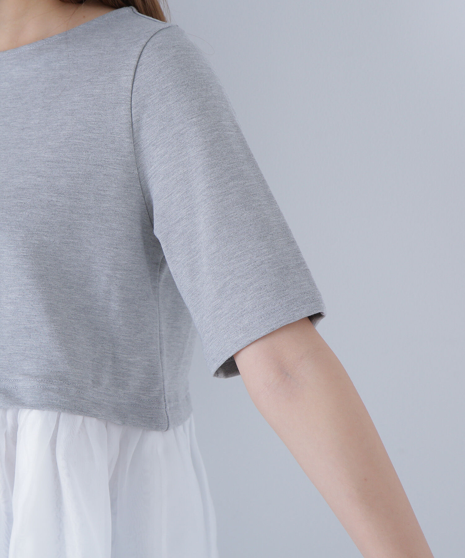  「シフォンドッキングペプラムカットソー」|Tシャツ・カットソー|