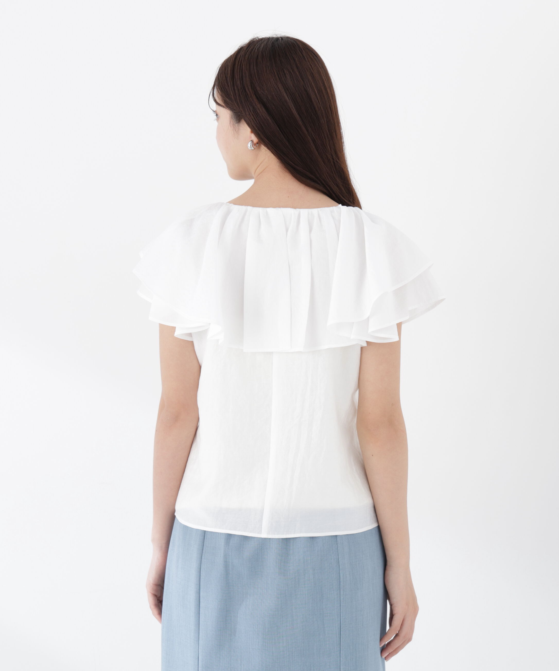 PROPORTION BODY DRESSING「パール付きラッフルブラウス」|シャツ・ブラウス|