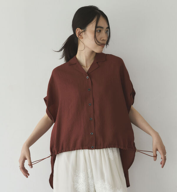 Doux archives「開衿フロントドロストシャツ」|シャツ・ブラウス|