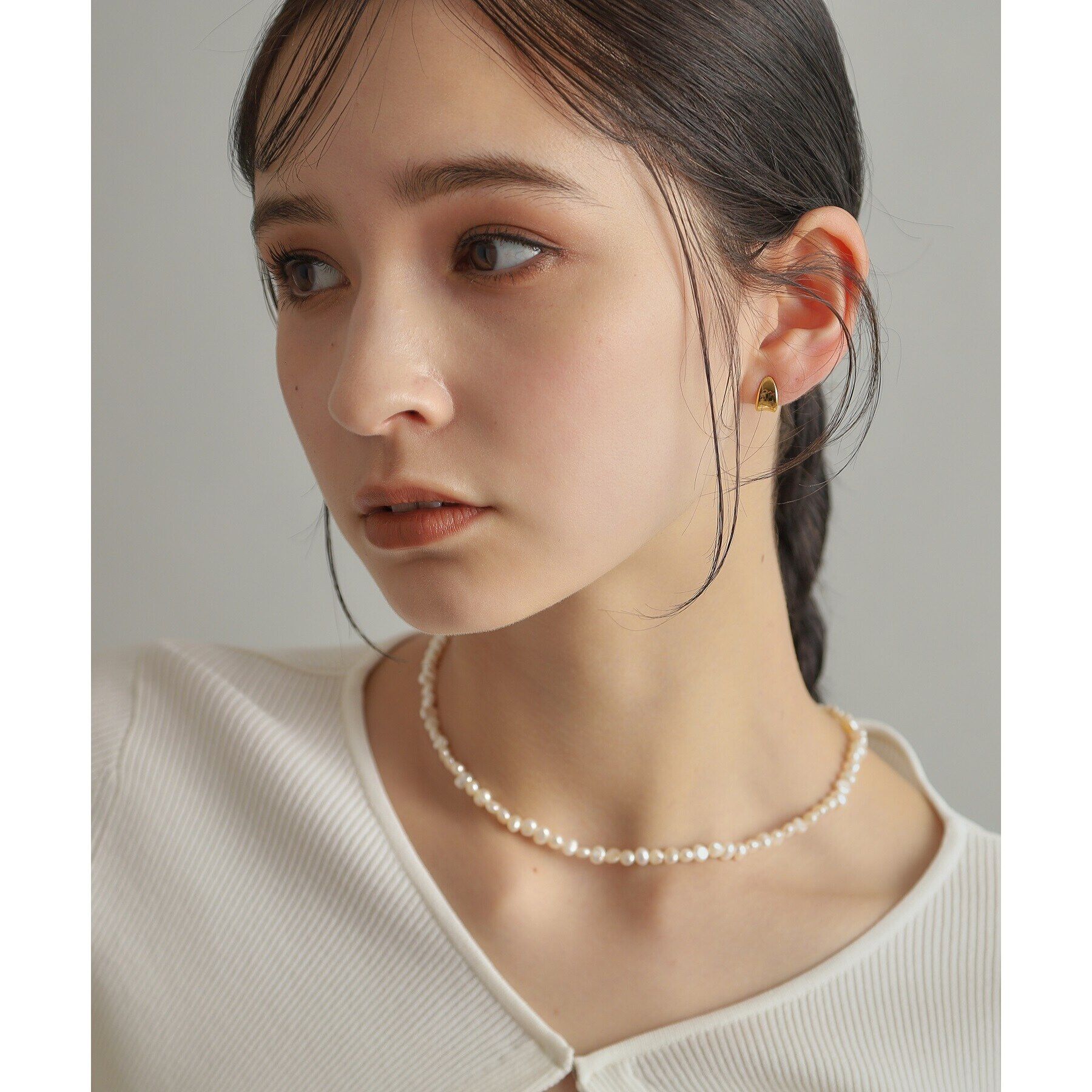 COCOSHNIK ONKITSCH「シルバー スモールフープ ホロウピアス GP」|ピアス|