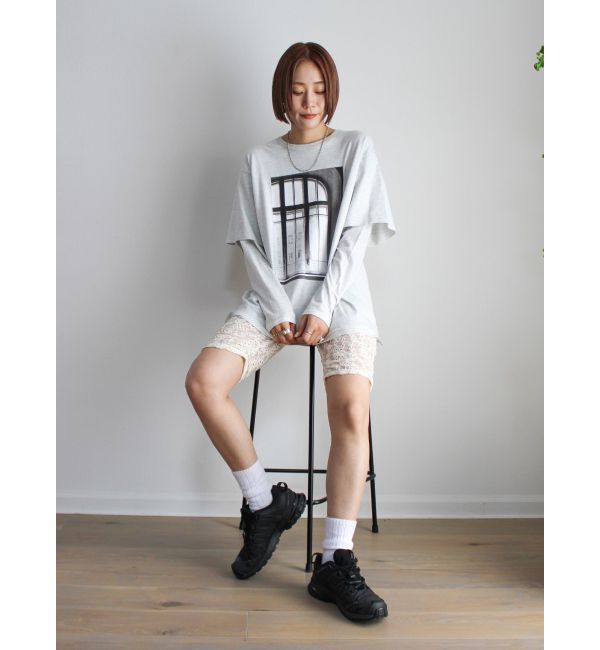 Ungrid「フォトプリントレイヤードロングスリーブTee」|Tシャツ・カットソー|