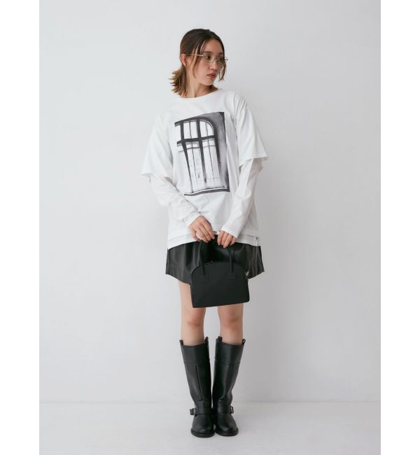 Ungrid「フォトプリントレイヤードロングスリーブTee」|Tシャツ・カットソー|