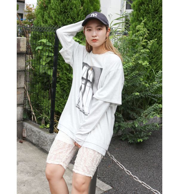 Ungrid「フォトプリントレイヤードロングスリーブTee」|Tシャツ・カットソー|