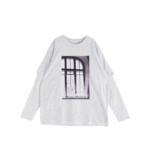 Ungrid「フォトプリントレイヤードロングスリーブTee」|Tシャツ・カットソー|