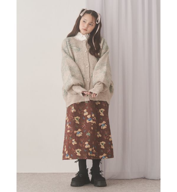 merry jenny「ribbon jacquard knit cardigan」|カーディガン|