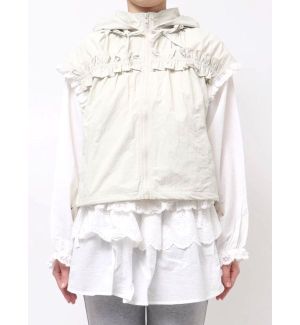 merry jenny「frill nylon jacket」|ダウンベスト・ベスト|